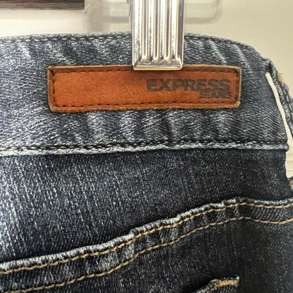 Express Dark Indigo Barely Boot Ultra Low Rise - Picture 2 of 6